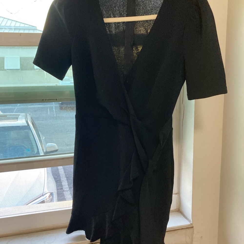 Elegant Black Wrap Dress